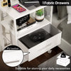 Bedside Table with Charging Station, Nightstand with 2 Outlets and 2 USB Ports