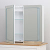 LED Illuminated Bathroom Mirror Cabinet Dual Doors Motion Sensor Bluetooth Shave