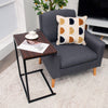 Sofa Side Table C-Shaped Industrial Coffee Snack Table Laptop Stand-Coffee