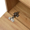 Modern TV Stand with 2 Doors & 2 Drawers - Black & Wood Media Unit, 190x38x48cm
