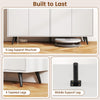 Mid Century Modern 4-Door Storage Cabinet Buffet Sideboard-White