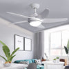 52"Ceiling Fan Chandelier Fan Light Remote Control/Reversible/Timer/3 Colour LED