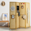 4 Panel Room Divider Wooden Screen Wall Folding Room Partition Separator Privacy