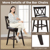Set of 2 Bar Stool 360 °Swivel Modern Bar stool Adjustable Height Counter Stool