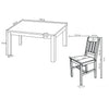 Solid Wooden Classic Dining Table and 4 Chairs Set Honey Kitchen Home Furniture