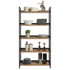 5 Tier Contemporary Industrial Bookshelf/Shelving Unit Oak finish 1750mmH
