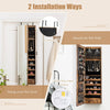 Wall-mounted Jewelry Storage Cabinet Door Hanging Jewelry Armoire w/ Full Mirror