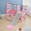 Toddler Swing Slide&Climber Set Kids Baby In/Outdoor Playground Girl's Toy Pink