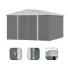 10 x 12 FT Galvanised Metal Steel Sheds Multi-Purpose Storage Shed with Door S