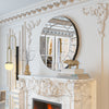 32 inch Round Silver Wall Mirror Gorgeous Decorative Glass Accent Mirror Bedroom