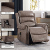 Recliner Armchair Electric Lift & Tilt Assist Chair Faux Leather Grey Mocha