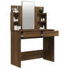 Dressing Table with Mirror Brown Oak 96x40x142 cm