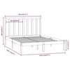 Bed Frame Solid Wood Pine 140x190 cm