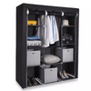 Wardrobe Clothes Hanging Rail Shelves Storage Fabric Canvas Cupboard Portable UK