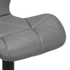 Set of 2 Swivel Barstools Grey PU Leather Bar Chairs Kitchen Pub Counter Stools