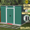8 x 4 ft Outdoor Storage Shed with Sliding Door Sloped Roof with FREE FOUNDATION