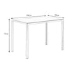 Compact Glass Dining Table 4 Seater 105cm in Length Black Home Kitchen Furniture