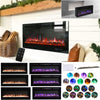 40/50/60/70/80/100'' Insert/ Wall Mounted LED Fireplace Wall Inset Into Fire NEW