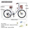 24/26inch Wheels Adult City Bike Vintage Women Bicycle 7 Speed lady Cycle Basket