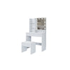 Dressing Table with LED Lights Mirror Vanity Set Makeup Storage 2 Drawers White