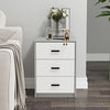 3 Drawer Wooden Bedroom Bedside Cabinet Furniture Storage Nightstand Side Table