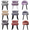 Low Backrest Piano Seat Vanity Makeup Stool Dressing Table Pouffe Fabric Velvet