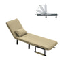 Modern Futon Recliner Armchair Folding Chair Single Sleeper Sofa Chair Bed Linen