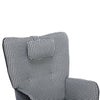 High Back Rocking Chair with Footstool Lazy Cozy Leisure Seating for Living Room