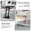 High Gloss Coffee Table Lift Up With StorageSofa End Table LED Light Modern