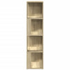 WALPLUS Corner Cabinet Sonoma Oak 33x33x132 cm Engineered Wood Storage Unit