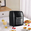 Digital Air Fryer Oven with Visible Window, 60-Minute Timer, 12L, 1800W, Black