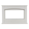 Freestanding LED Log Fireplace with Mantel Electric Fire in White Surround Suite