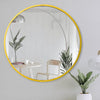 Round Wall Mounted Mirror Circle Frame Bathroom Bedroom Makeup Dressing Mirror