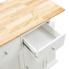 Rolling Kitchen Cart Island Cupboard Serving Utility Trolley Drawer w/ Wine Rack