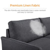 2 Seater Sofa Modern Fabric Couch Love Seat Sofa Settee for Living Room Grey