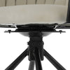 Rotatable Velvet Dining Chair with Metal Legs Kitchen Chair Swivel Modern Beige