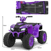 Kids Ride on Car 24V Soft Start Electric Vehicle with LED Lights-Purple