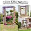 Vertical Freestanding Planter Trellis Container with Drainage Holes-Natural
