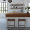 Ralex-chair Bar Stools Set of 2, Saddle Stools, Kitchen Stools with PU Leather