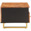 Coffee Table Tea Side Sofa Brown and Black Solid Wood Mango