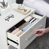 High Gloss Bedside Table RGB LED Bedside Cabinet 2/3 Drawers Nightstand