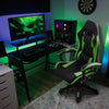 PU Highback Desk Chair E-sports PC Racing Gaming Computer Headrest Home Office