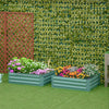 Garden Raised Bed Galvanised Steel Outdoor Planter Pot Flower Herb Box 2 pieces