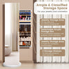 360° Swivel Jewelry Cabinet Armoire Freestanding Full Length Mirror w/ Storage