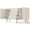 Sideboard with 2 Doors 3 Drawers Buffet Storage Cabinet Cupboard TV Unit White
