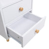 White Bedside Table Nightstand Sofa End Side Table Cabinet w/Drawer Shelf