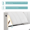 Ottoman Bed 4ft6 Double Upholstered Storage Bed Frame with LED Headboard