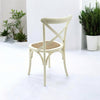 Cream Cross Back Dining Chair Set of 2 Comfortable & Stylish Wooden Home Cafe