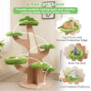 128 cm Pine Shape Cat Tree Indoor Cute Multi-level Cat Tower with Perch