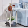 Nest Of 3 Nested Nesting Tables Side End Coffee Table Glass/Wood for Living Room